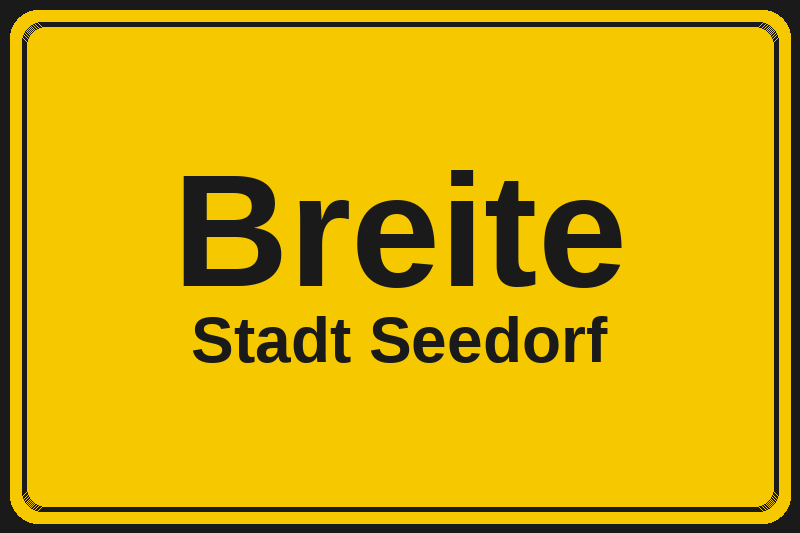 Breite (Seedorf) – Hotels im Stadtteil Ortsschild Breite in Seedorf – Hotels, Pensionen und Ferienwohnungen im Stadtteil