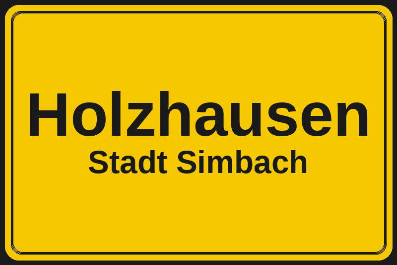 Ortsschild Holzhausen in Simbach – Hotels, Pensionen und Ferienwohnungen im Stadtteil