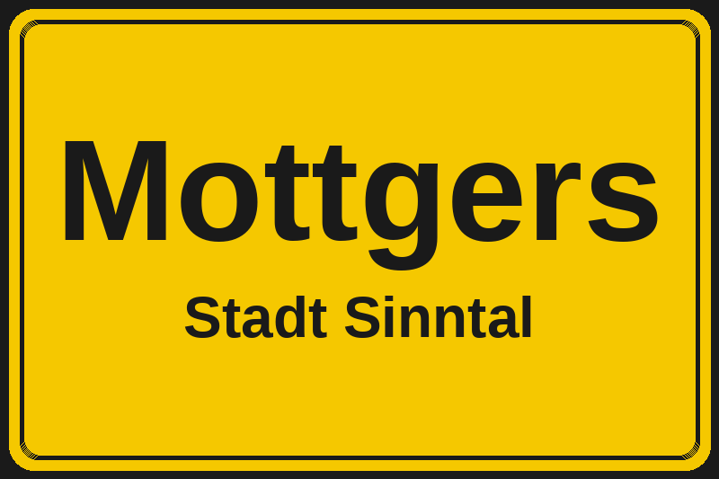 Mottgers (Sinntal) – Hotels im Stadtteil Ortsschild Mottgers in Sinntal – Hotels, Pensionen und Ferienwohnungen im Stadtteil