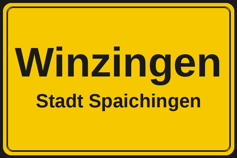 Winzingen (Spaichingen) – Hotels im Stadtteil Ortsschild Winzingen in Spaichingen – Hotels, Pensionen und Ferienwohnungen im Stadtteil