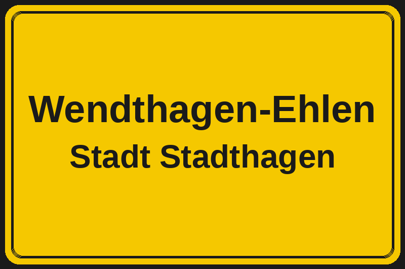 Wendthagen-Ehlen (Stadthagen) – Hotels im Stadtteil Ortsschild Wendthagen-Ehlen in Stadthagen – Hotels, Pensionen und Ferienwohnungen im Stadtteil