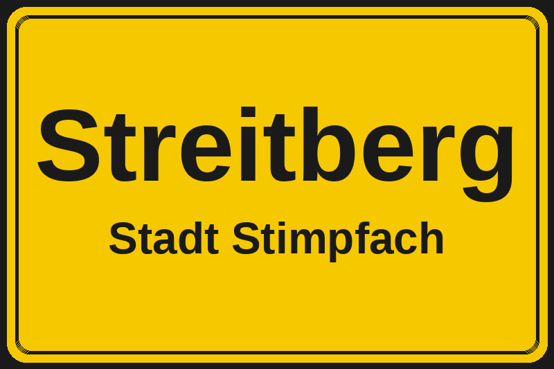 Streitberg (Stimpfach) – Hotels im Stadtteil Ortsschild Streitberg in Stimpfach – Hotels, Pensionen und Ferienwohnungen im Stadtteil