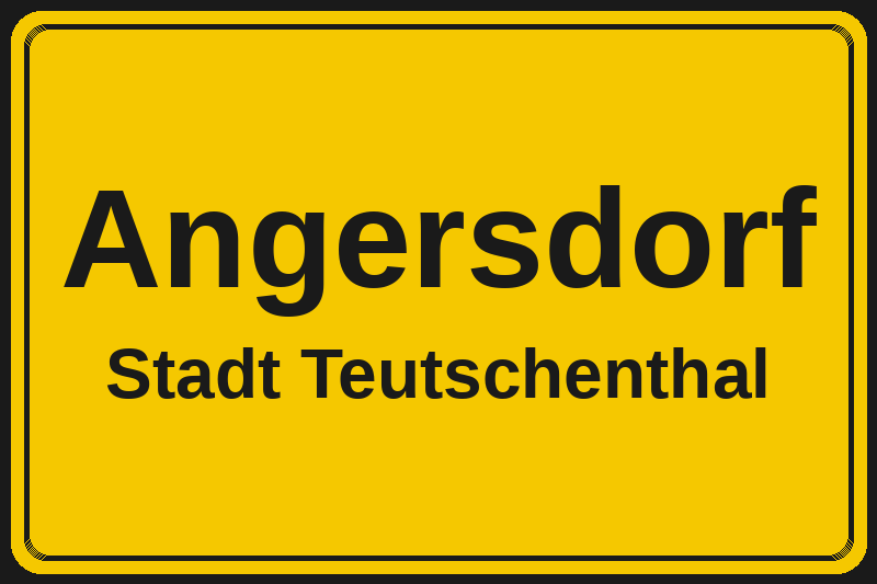 Ortsschild Angersdorf in Teutschenthal – Hotels, Pensionen und Ferienwohnungen im Stadtteil