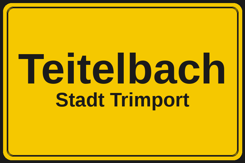 Teitelbach (Trimport) – Hotels im Stadtteil Ortsschild Teitelbach in Trimport – Hotels, Pensionen und Ferienwohnungen im Stadtteil