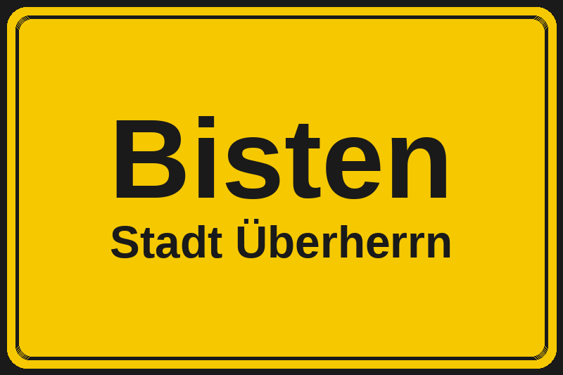 Bisten (Überherrn) – Hotels im Stadtteil Ortsschild Bisten in Überherrn – Hotels, Pensionen und Ferienwohnungen im Stadtteil