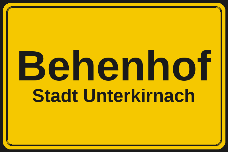 Behenhof (Unterkirnach) – Hotels im Stadtteil Ortsschild Behenhof in Unterkirnach – Hotels, Pensionen und Ferienwohnungen im Stadtteil