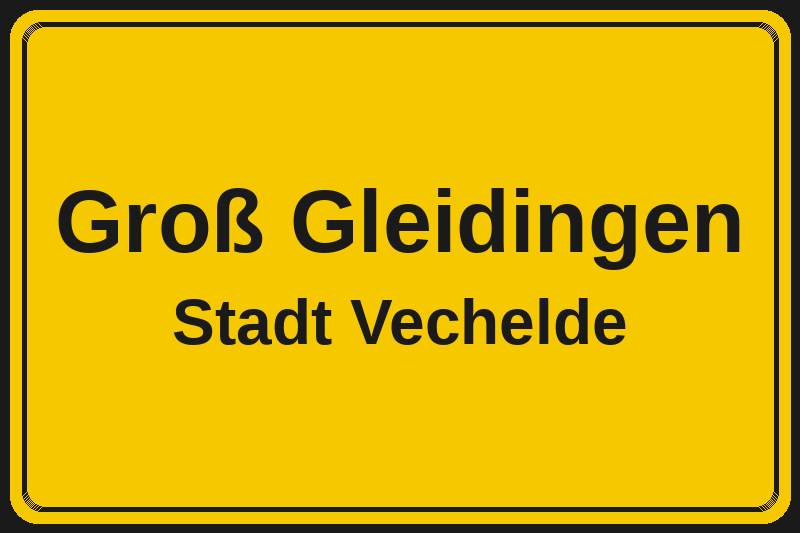Groß Gleidingen (Vechelde) – Hotels im Stadtteil Ortsschild Groß Gleidingen in Vechelde – Hotels, Pensionen und Ferienwohnungen im Stadtteil