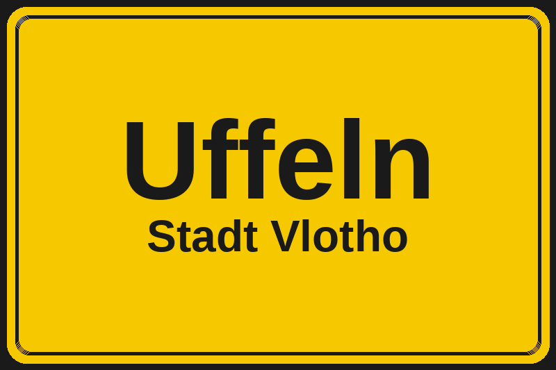 Uffeln (Vlotho) – Hotels im Stadtteil Ortsschild Uffeln in Vlotho – Hotels, Pensionen und Ferienwohnungen im Stadtteil