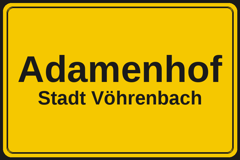 Adamenhof (Vöhrenbach) – Hotels im Stadtteil Ortsschild Adamenhof in Vöhrenbach – Hotels, Pensionen und Ferienwohnungen im Stadtteil