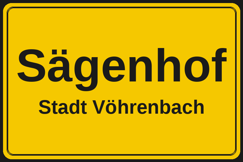 Sägenhof (Vöhrenbach) – Hotels im Stadtteil Ortsschild Sägenhof in Vöhrenbach – Hotels, Pensionen und Ferienwohnungen im Stadtteil