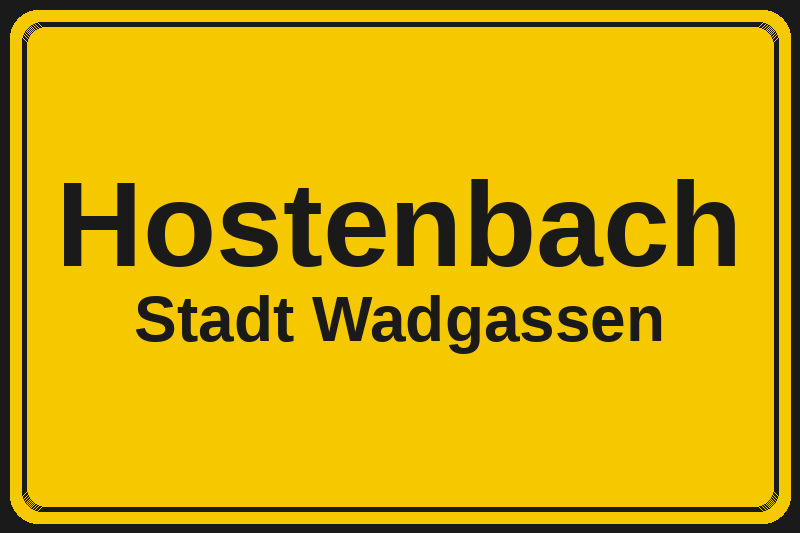 Hostenbach (Wadgassen) – Hotels im Stadtteil Ortsschild Hostenbach in Wadgassen – Hotels, Pensionen und Ferienwohnungen im Stadtteil
