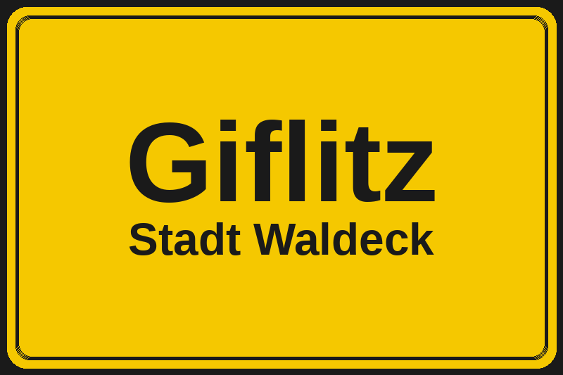 Giflitz (Waldeck) – Hotels im Stadtteil Ortsschild Giflitz in Waldeck – Hotels, Pensionen und Ferienwohnungen im Stadtteil