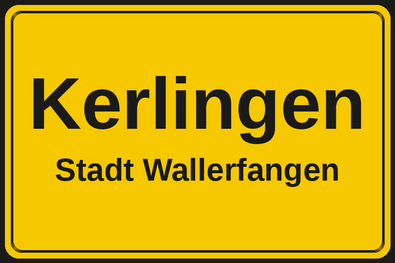 Kerlingen (Wallerfangen) – Hotels im Stadtteil Ortsschild Kerlingen in Wallerfangen – Hotels, Pensionen und Ferienwohnungen im Stadtteil