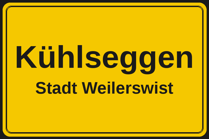 Kühlseggen (Weilerswist) – Hotels im Stadtteil Ortsschild Kühlseggen in Weilerswist – Hotels, Pensionen und Ferienwohnungen im Stadtteil