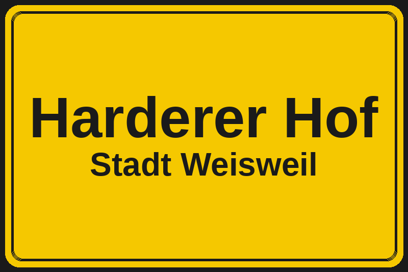Ortsschild Harderer Hof in Weisweil – Hotels, Pensionen und Ferienwohnungen im Stadtteil