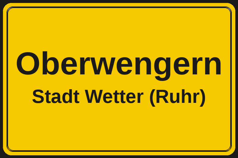 Oberwengern (Wetter (Ruhr)) – Hotels im Stadtteil Ortsschild Oberwengern in Wetter (Ruhr) – Hotels, Pensionen und Ferienwohnungen im Stadtteil