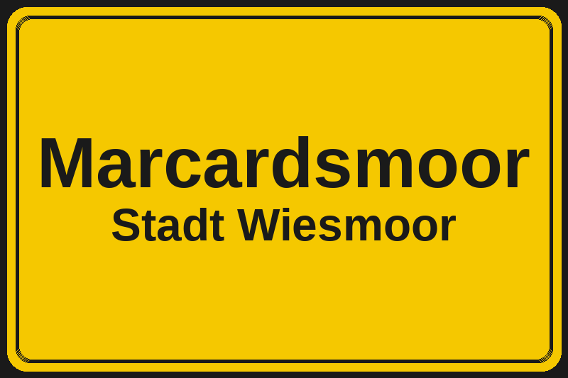 Marcardsmoor (Wiesmoor) – Hotels im Stadtteil Ortsschild Marcardsmoor in Wiesmoor – Hotels, Pensionen und Ferienwohnungen im Stadtteil