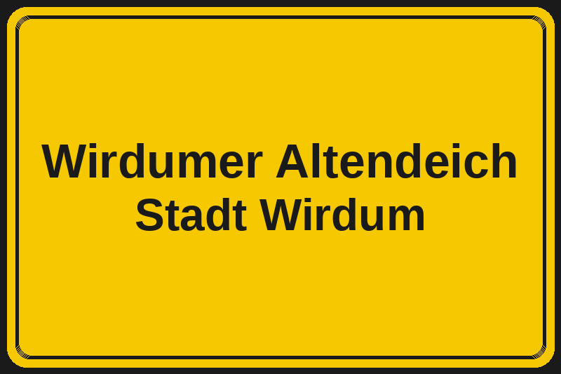 Wirdumer Altendeich (Wirdum) – Hotels im Stadtteil Ortsschild Wirdumer Altendeich in Wirdum – Hotels, Pensionen und Ferienwohnungen im Stadtteil