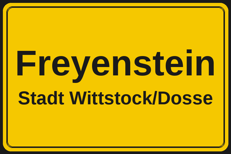 Freyenstein (Wittstock/Dosse) – Hotels im Stadtteil Ortsschild Freyenstein in Wittstock/Dosse – Hotels, Pensionen und Ferienwohnungen im Stadtteil