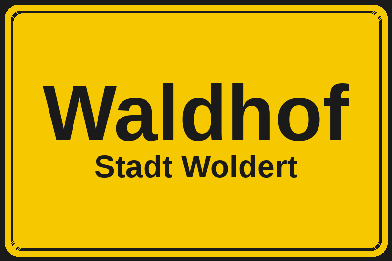 Waldhof (Woldert) – Hotels im Stadtteil Ortsschild Waldhof in Woldert – Hotels, Pensionen und Ferienwohnungen im Stadtteil