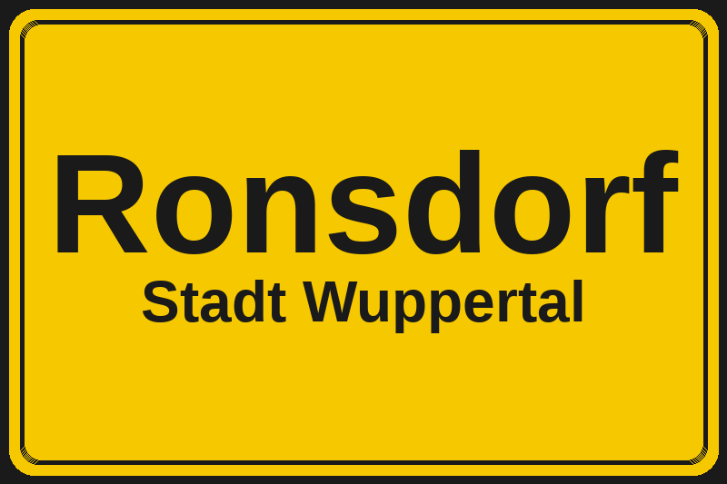 Ronsdorf (Wuppertal) – Hotels im Stadtteil Ortsschild Ronsdorf in Wuppertal – Hotels, Pensionen und Ferienwohnungen im Stadtteil
