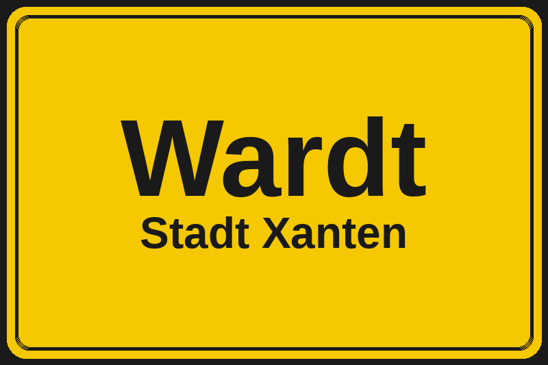 Wardt (Xanten) – Hotels im Stadtteil Ortsschild Wardt in Xanten – Hotels, Pensionen und Ferienwohnungen im Stadtteil