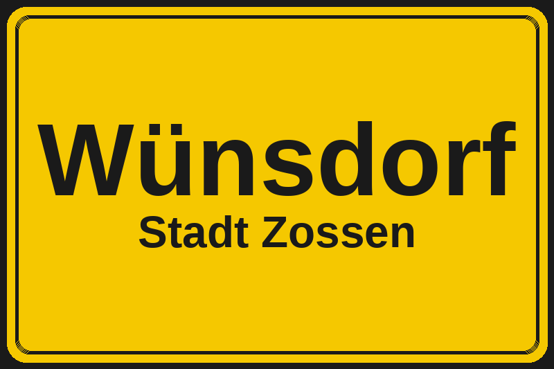 Wünsdorf (Zossen) – Hotels im Stadtteil Ortsschild Wünsdorf in Zossen – Hotels, Pensionen und Ferienwohnungen im Stadtteil