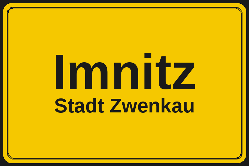 Ortsschild Imnitz in Zwenkau – Hotels, Pensionen und Ferienwohnungen im Stadtteil