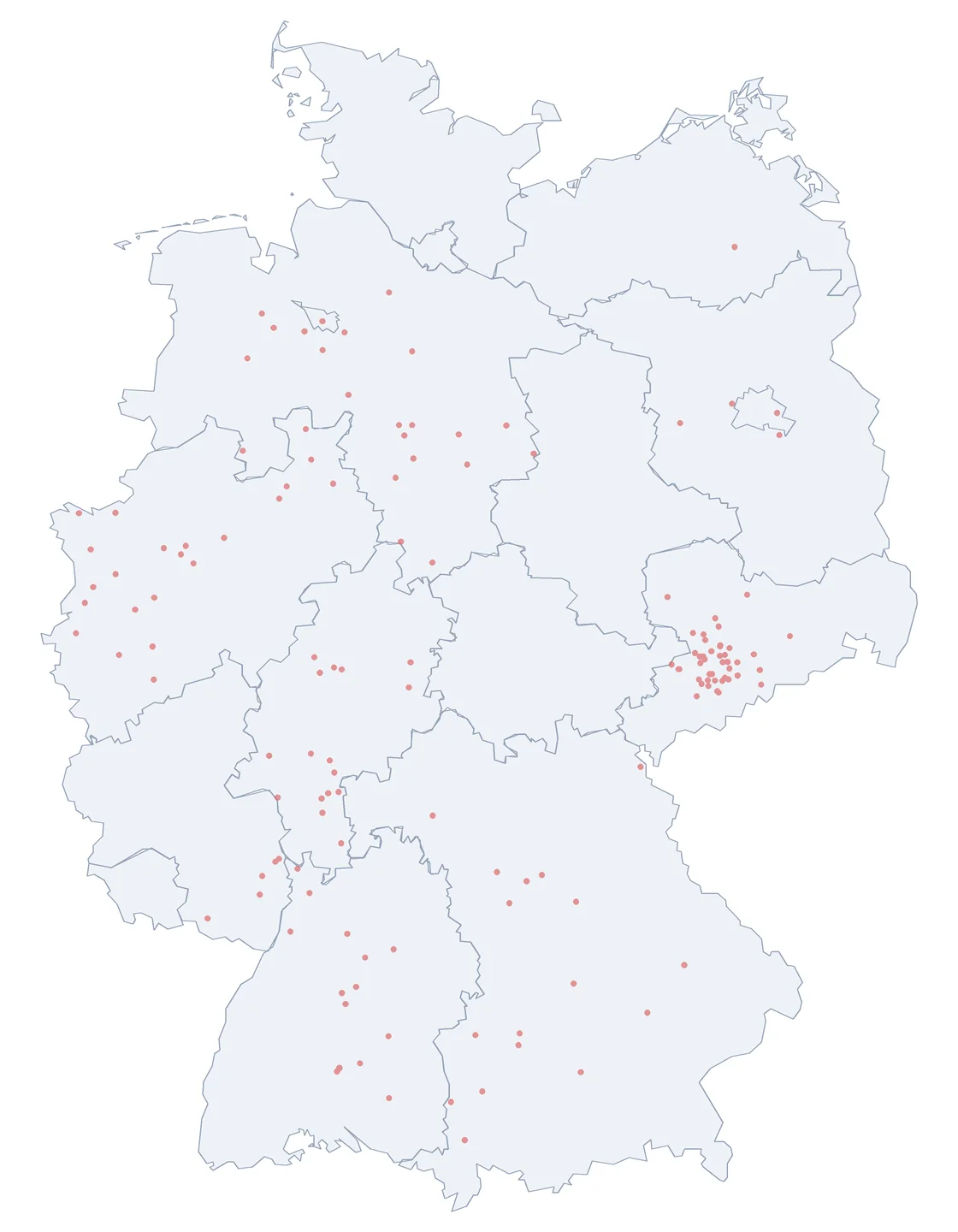 Verteilungskarte: Chemnitzer Straße in Deutschland