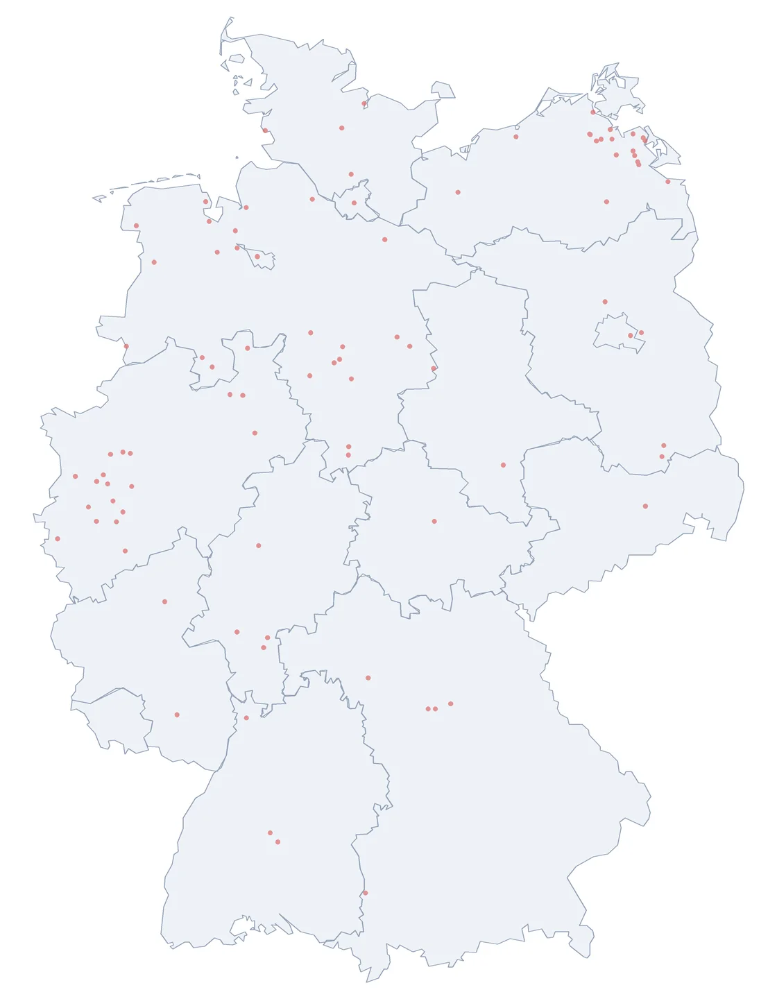 Verteilungskarte: Greifswalder Straße in Deutschland
